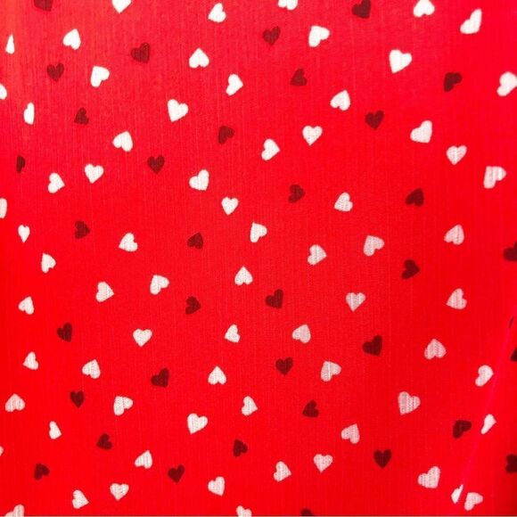BANANA REPUBLIC | NEW Heart Print Red Wrap Style Mini Dress Women’s Size 2 - Picture 12 of 13